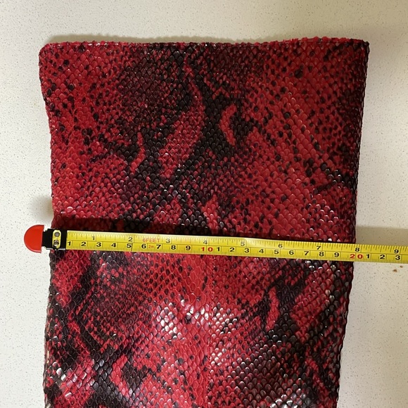 Gently Used Jessica Simpson Red Snakeskin Knee-High Boots - Picture 4 of 10
